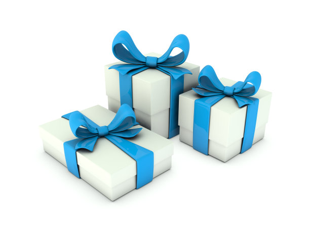 白色礼盒。图片下载