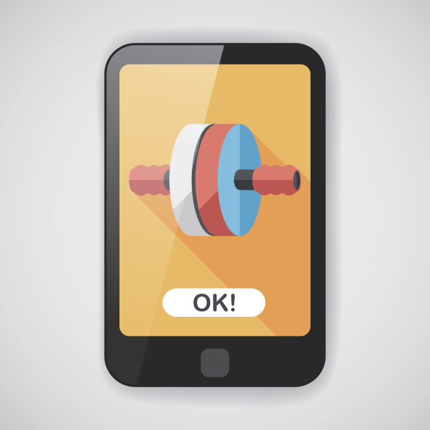 练习长阴影的滚轴图标，eps10图片下载