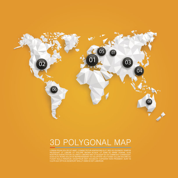 图3 d多边形。矢量图图片下载