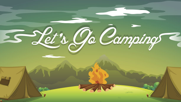 展示露营地的海报图片下载