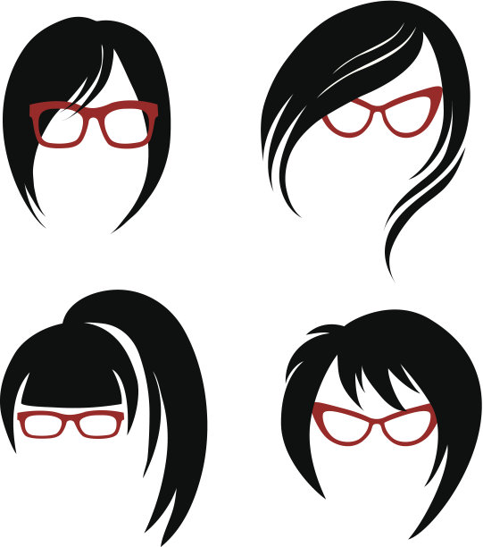 向量组时尚的发型为女性图片下载