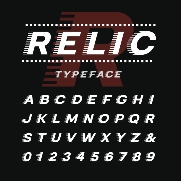 斜体字体。矢量字母与拉丁字母和数字。图片下载