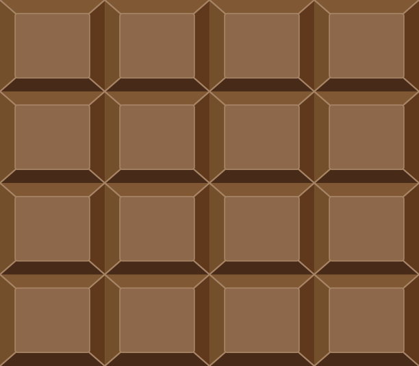 无缝巧克力棒模式，矢量插图图片下载