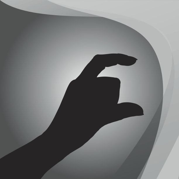 矢量剪影的手。图片下载