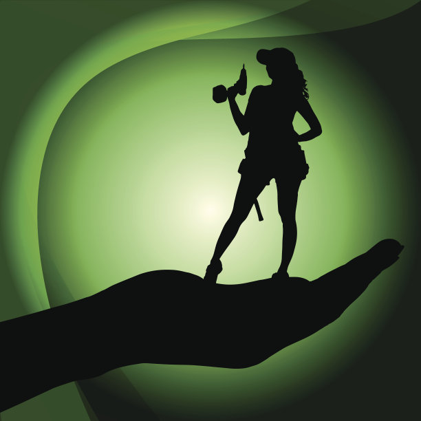 一个女人的矢量剪影。图片下载