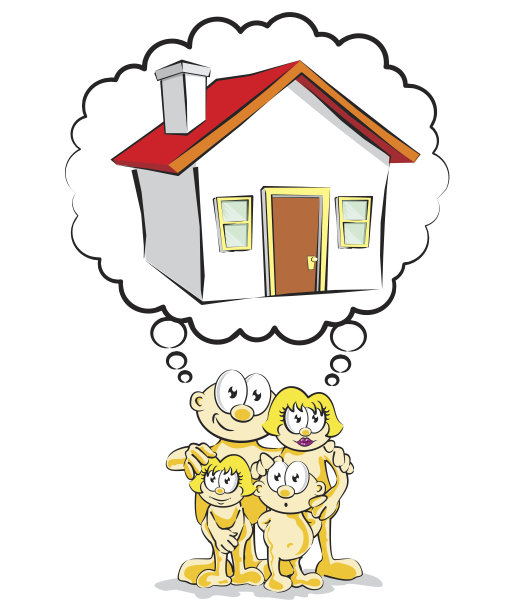 家人梦想着她的新家图片下载