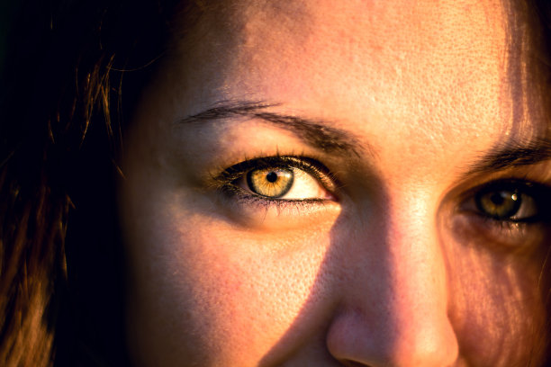 美丽女人的眼睛特写肖像图片下载