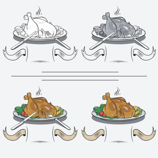 烤架上的熟鸡肉图片下载