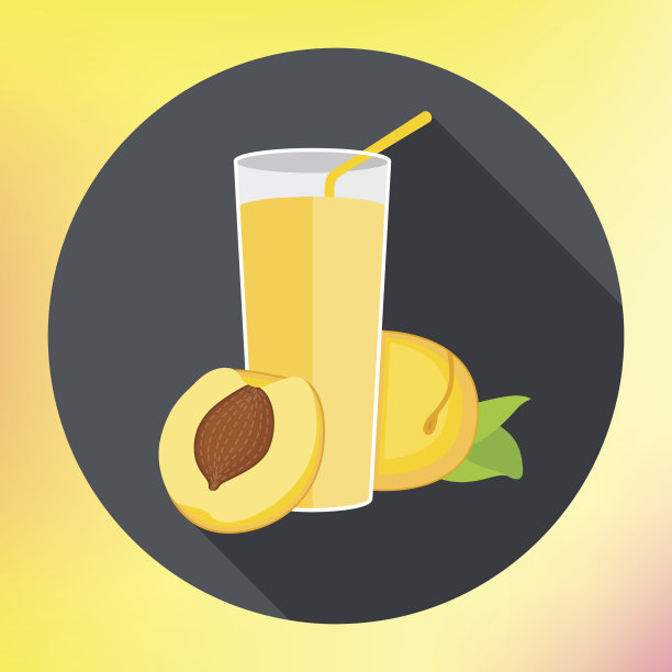 玻璃桃杏汁平坦图片下载