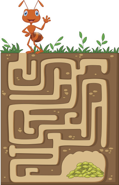 帮助蚂蚁找到获取粮食的方法图片下载