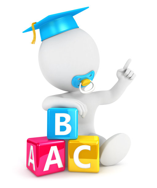 3d白人婴儿积木图片下载