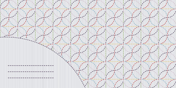 几何sashiko模板与复制空间的文本。图片下载
