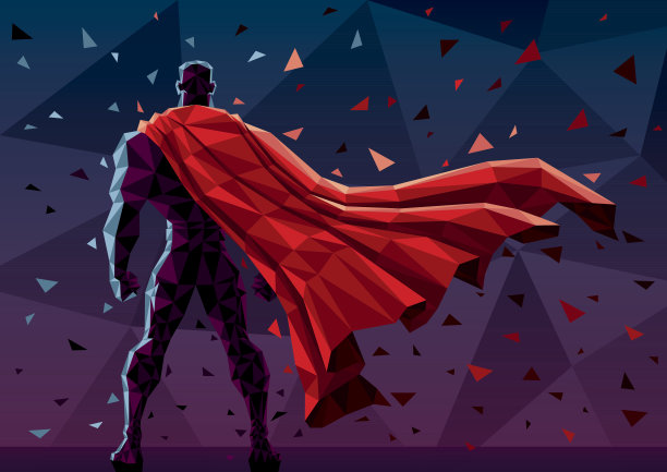 低聚的超级英雄素材图片