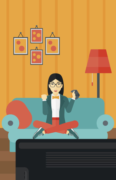 女人玩电子游戏图片下载
