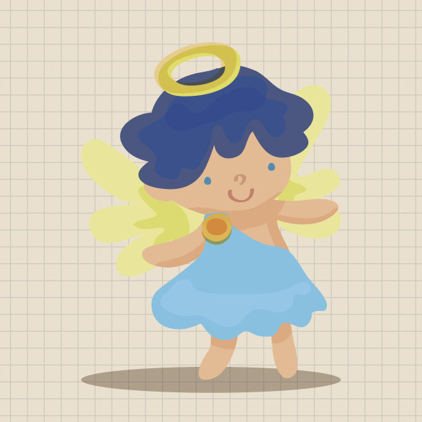 天使卡通设计元素向量图片下载