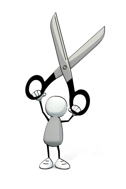 拿着剪刀的小不点图片下载