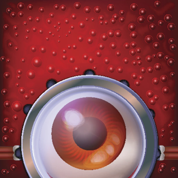 一只抽象的、带眼镜的、爬行动物的眼睛图片下载