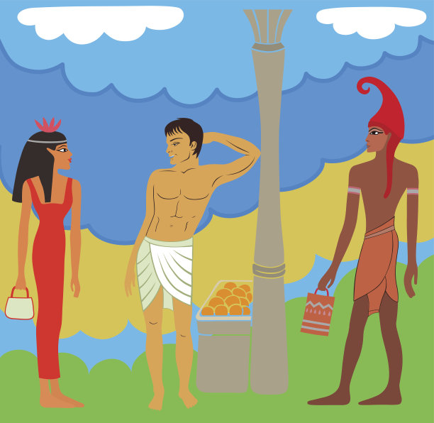 古埃及和希腊的市场谈判图片下载