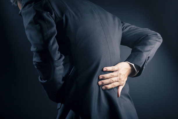 商人腰酸背痛素材图片