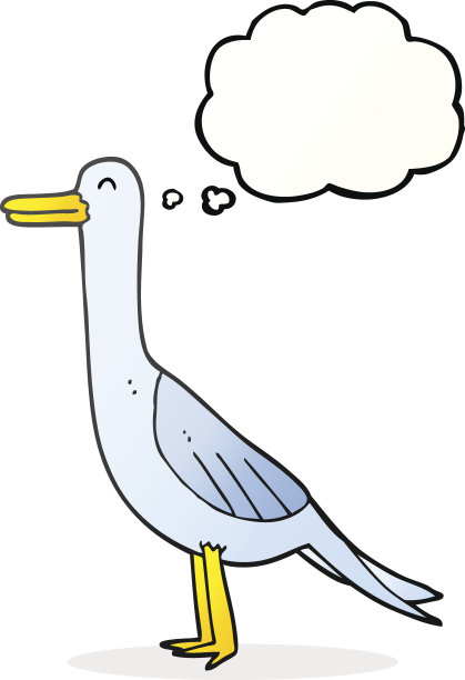 思想泡泡卡通鸟图片下载
