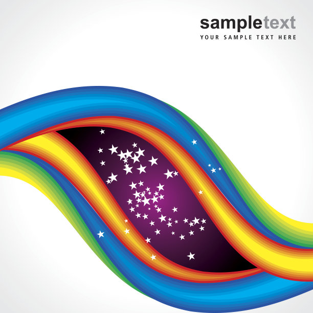 抽象的彩色背景。光谱波。图片下载