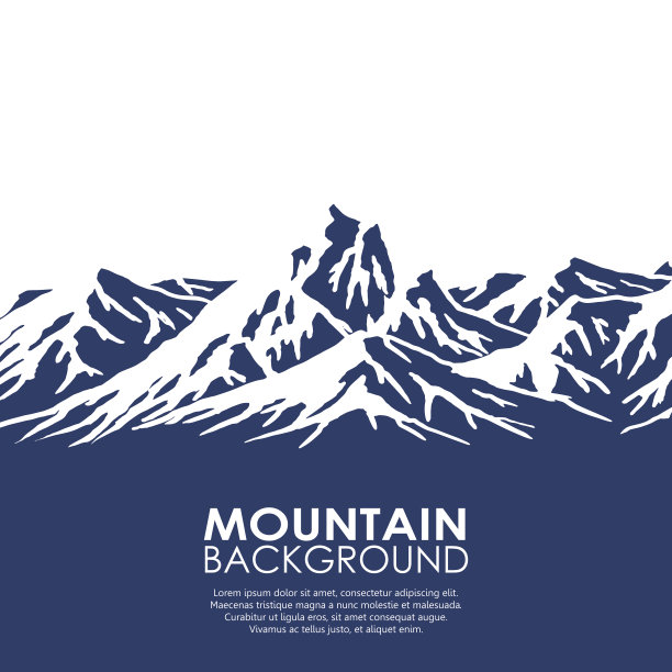 山脉孤立在白色背景上图片下载