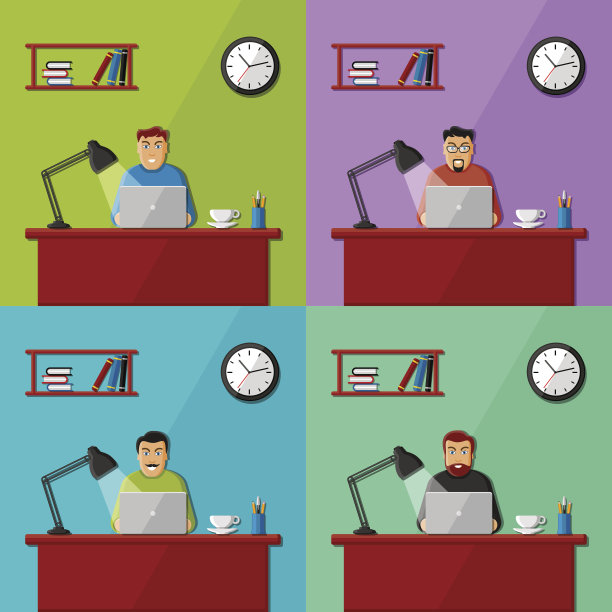 在办公室工作的男人图片下载