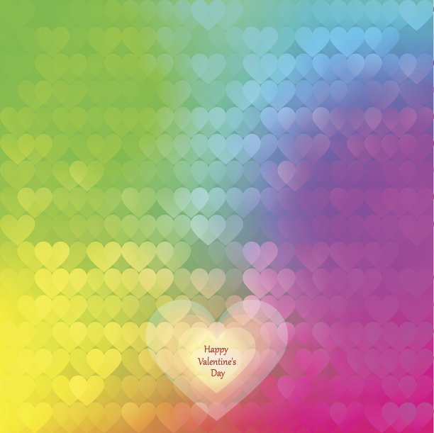 抽象的彩虹背景来自心。图片下载