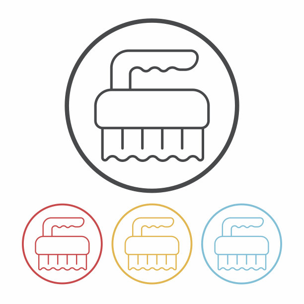 马桶柱塞和刷线图标图片下载