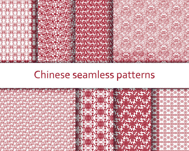 中国传统无缝图案套装图片下载