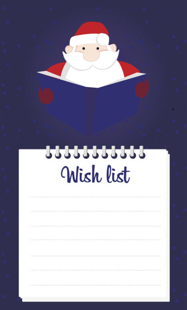 Сhristmas愿望清单。图片下载