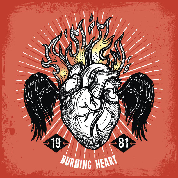 燃烧的心纹身海报图片下载