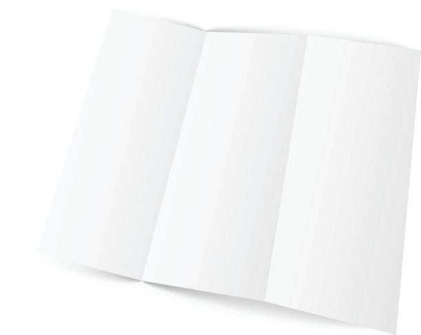 空白白色之字形折叠纸图片下载