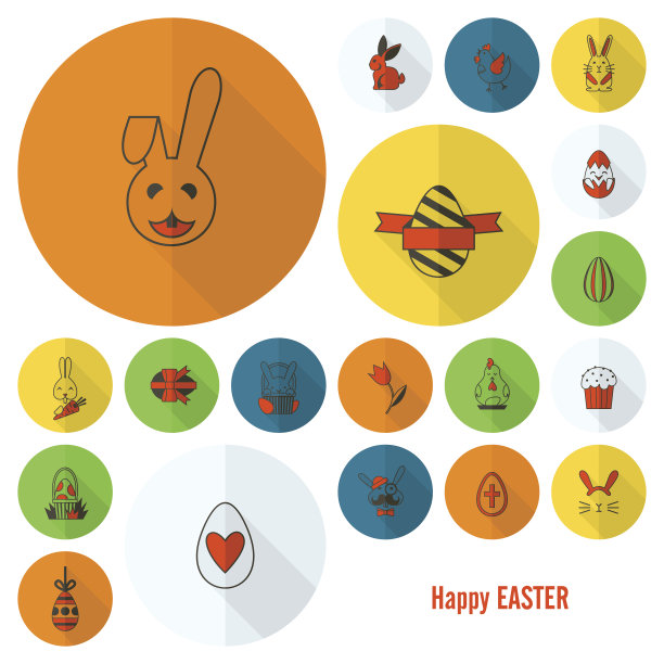 庆祝复活节的图标图片下载