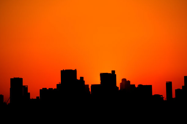 城市中的日落图片下载