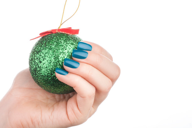 绿色的指甲油。图片下载