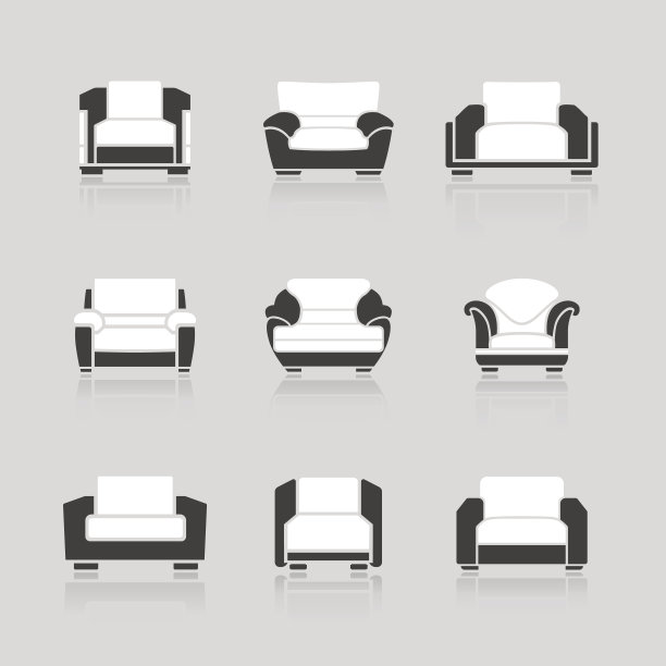 一套沙发和扶手椅图片下载