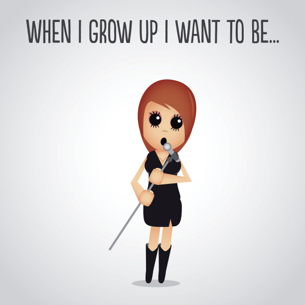 卡通女歌手图片下载