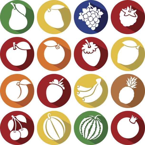 收集水果集。矢量图图片下载