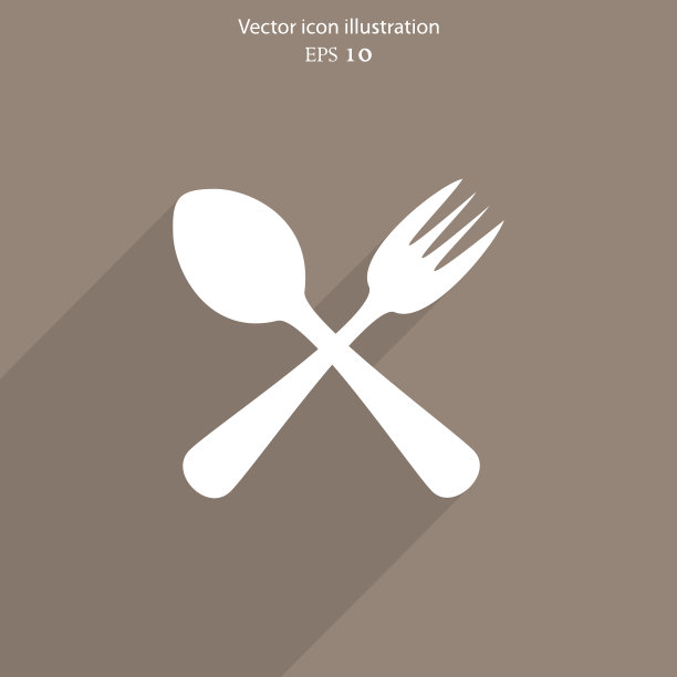 矢量餐具和网络图标图片下载