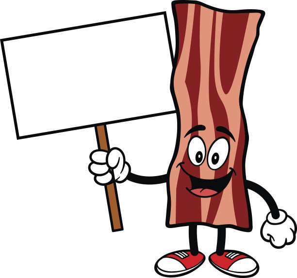 带标志的培根条图片下载