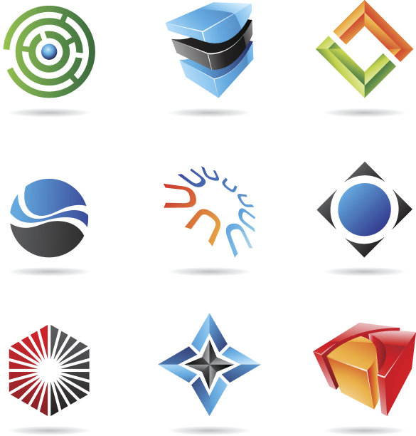 丰富多彩的抽象图标图片下载