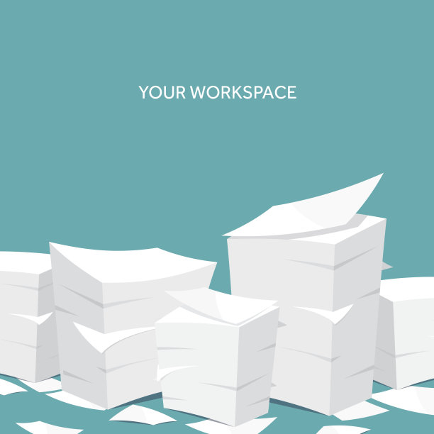 矢量插图。文书工作，办公室日常事务，文件。工作空间图片下载