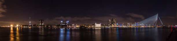 鹿特丹天际线伊拉斯谟布里奇图片下载