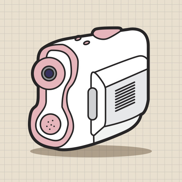 摄像机主题元素向量，eps图片下载