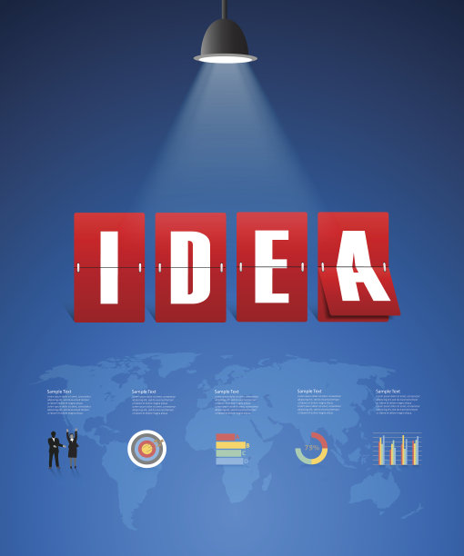 创意板与图标设置为业务概念图片下载