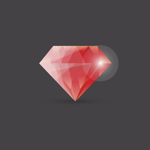 红色钻石，宝石插图图片下载