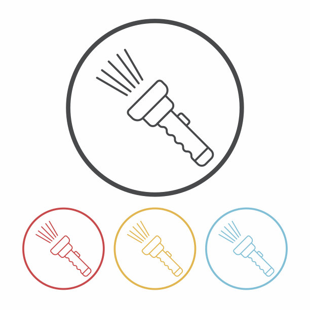 手电筒一行图标图片下载