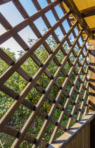 木质凉亭的碎片图片下载