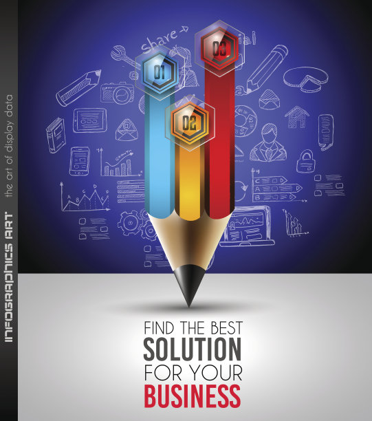 干净的信息图表布局模板的数据和信息分析图片下载